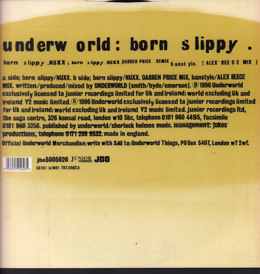 Underworld - Born Slippy - 12 Inch