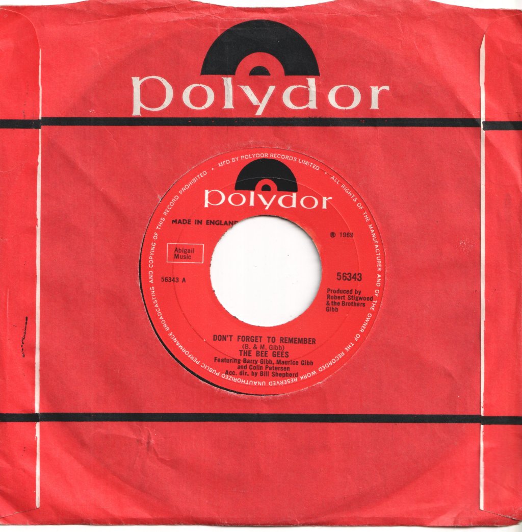 Bee Gees - Don't Forget To Remember - 7 Inch
