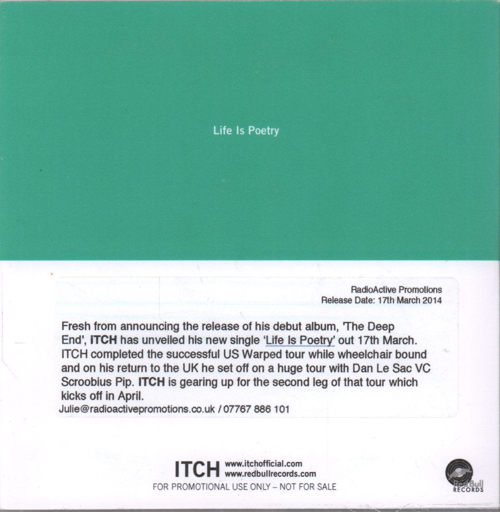 Itch (2000'S Band) - Life Is Poetry - Cdr