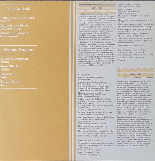 Trio Da Kali And Kronos Quartet - Ladilikan - Lp