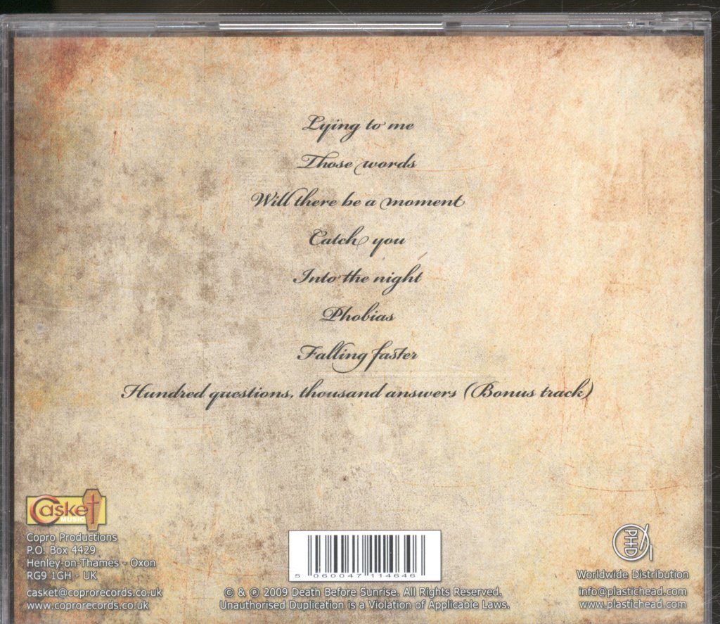 Death Before Sunrise - Not All Who Wander Are Lost - Cd