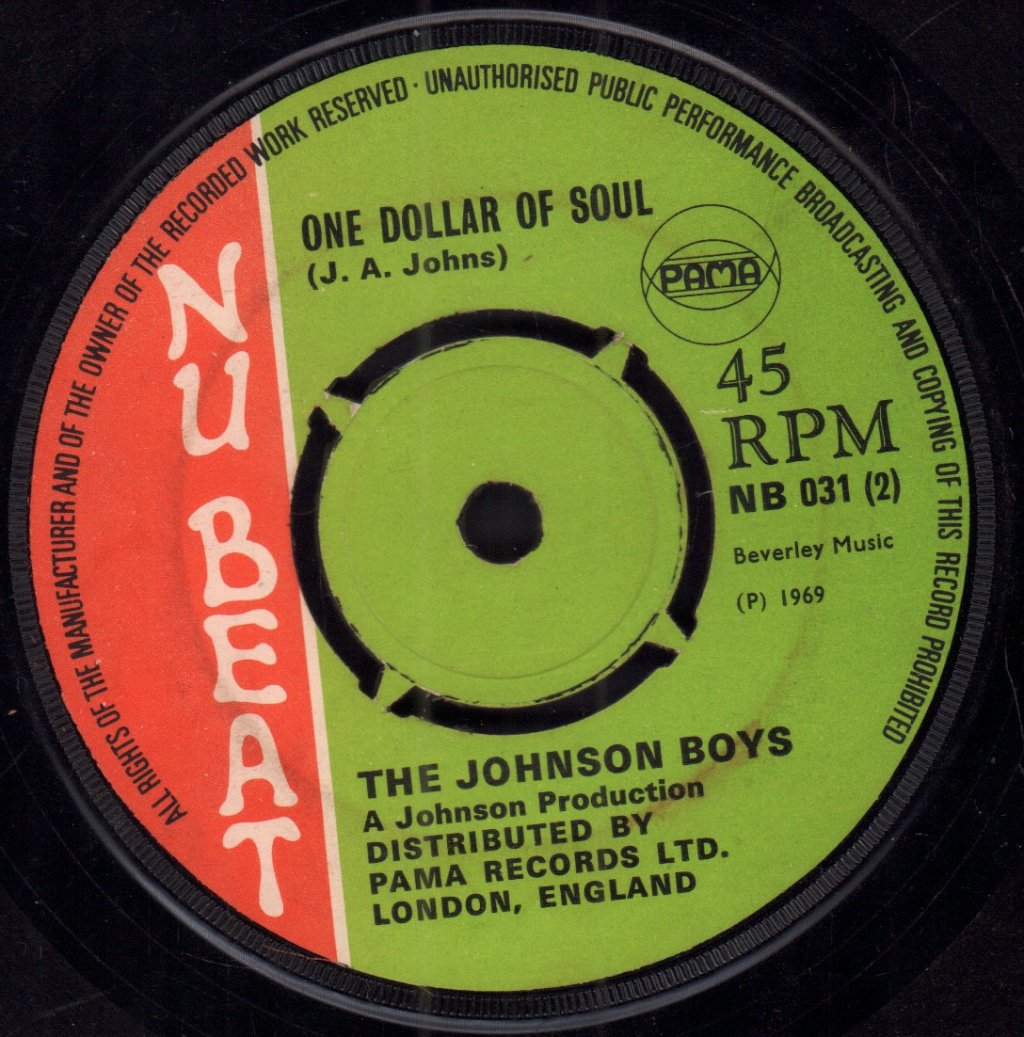 Ethiopians / Johnson Boys - My Testamony / One Dollar Of Soul - 7 Inch