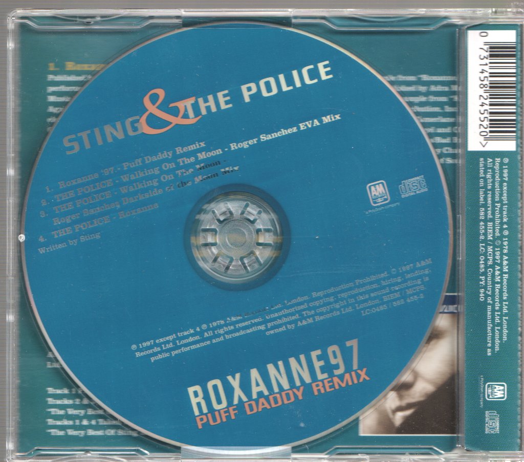Sting & The Police - Roxanne '97 (Puff Daddy Remix) - Cd