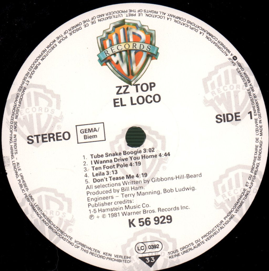 ZZ Top - El Loco - Lp