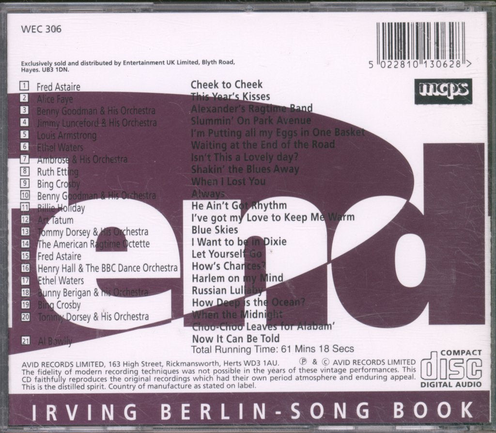 Various Artists - Irving Berlin Songbook - Cd