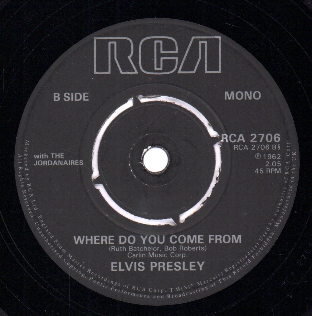 Jordanaires - Return To Sender - 7 Inch