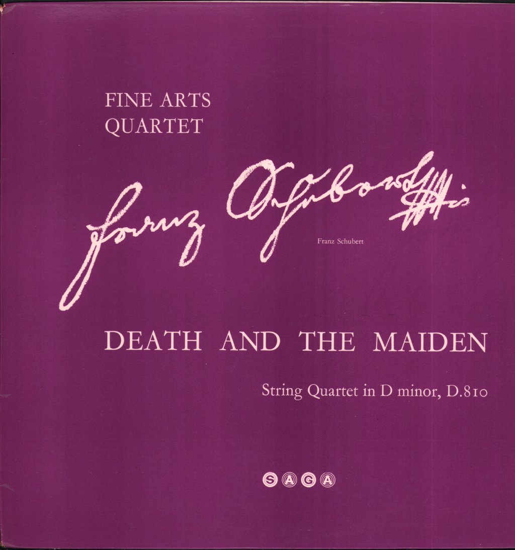 Fine Arts Quartet - Franz Schubert - String Quartet In D Minor, D.810, "Death And The Maiden" - Lp