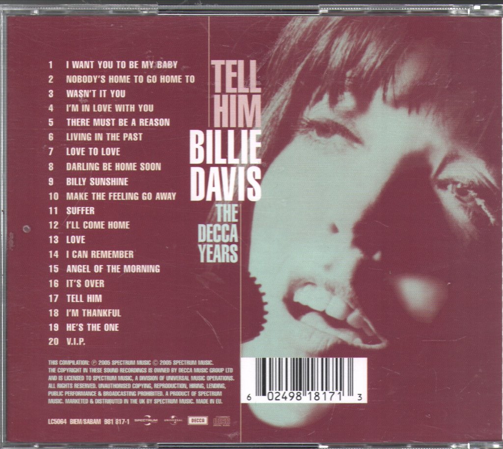 Billie Davis - Tell Him - The Decca Years - Cd