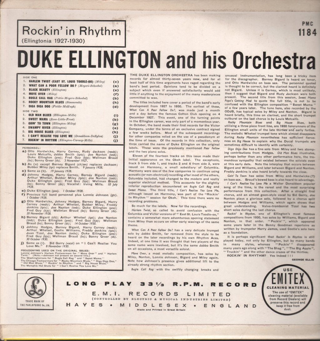 Duke Ellington And His Orchestra - Rockin' In Rhythm - Lp