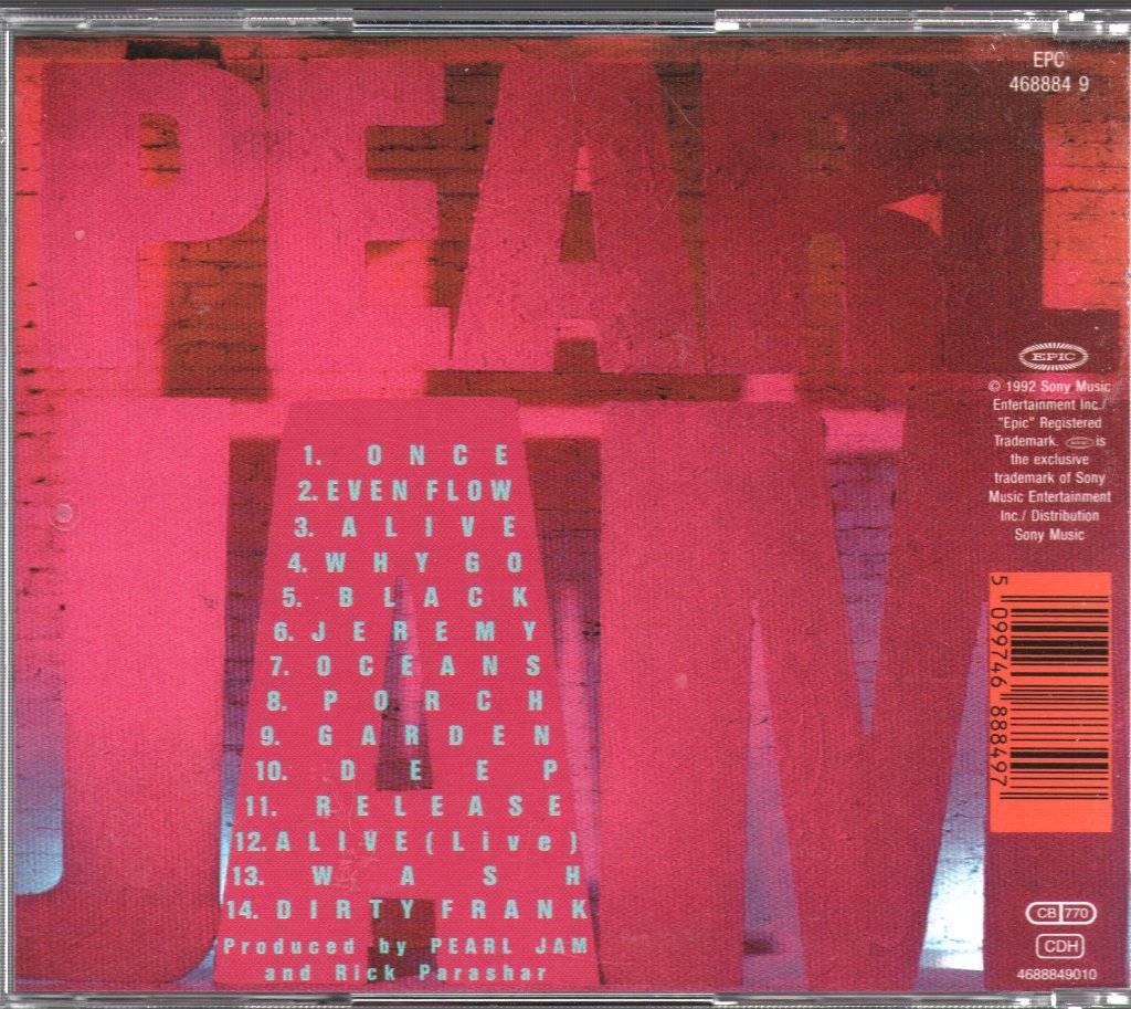Pearl Jam - Ten - Cd