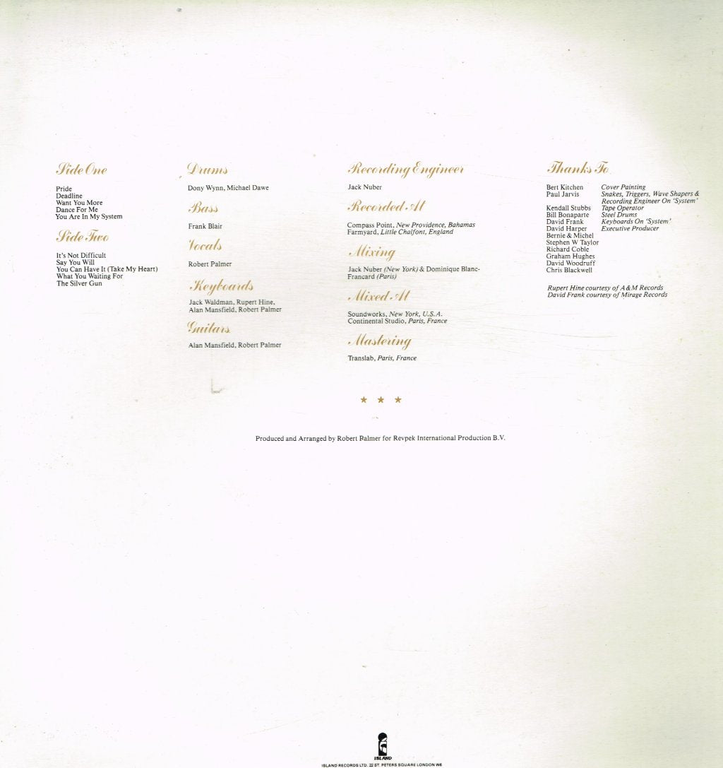 Robert Palmer - Pride - Lp