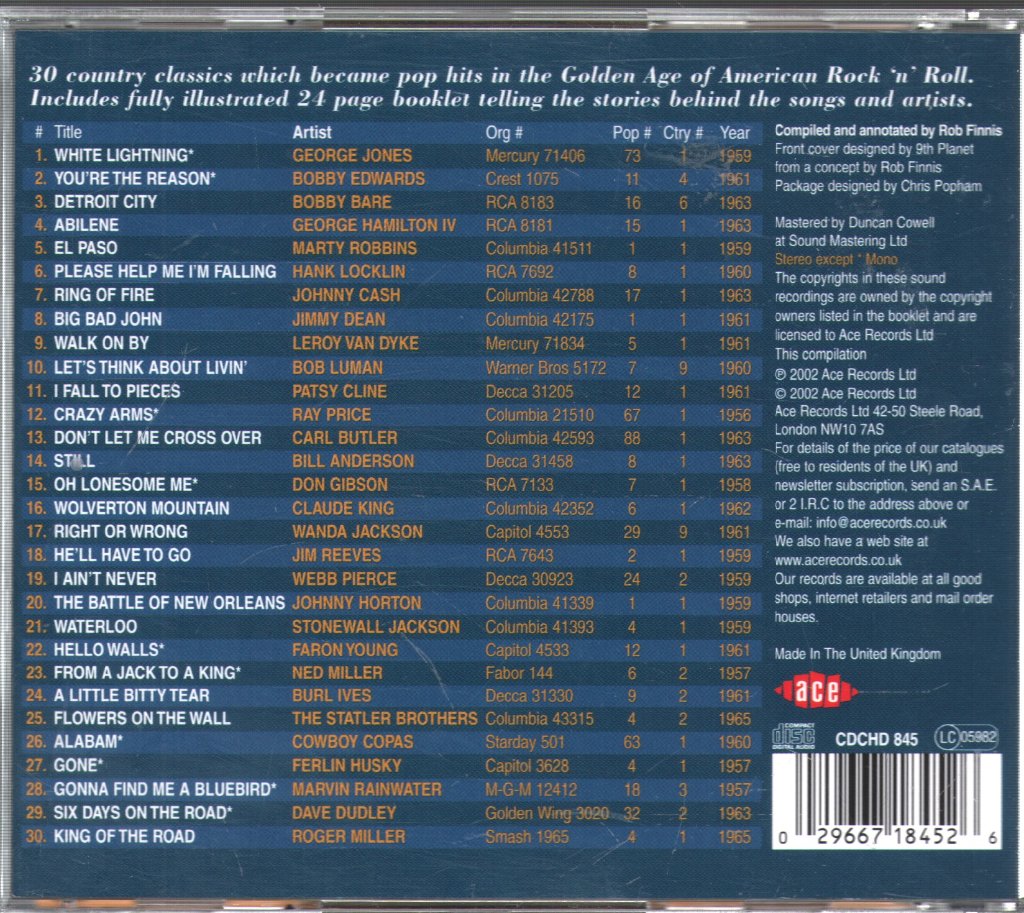 Various Artists - Golden Age Of American Rock 'N' Roll - Special Country Edition - Cd