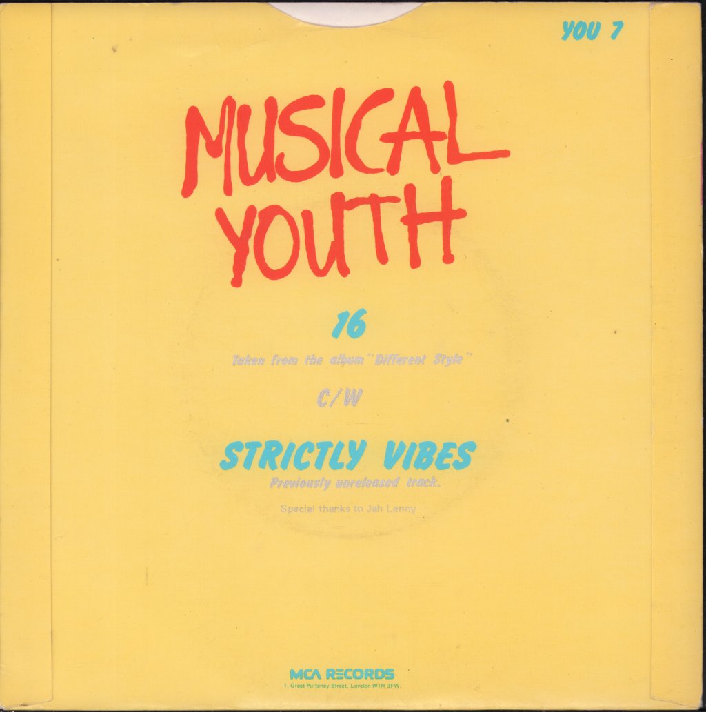 Musical Youth - 16 - 7 Inch