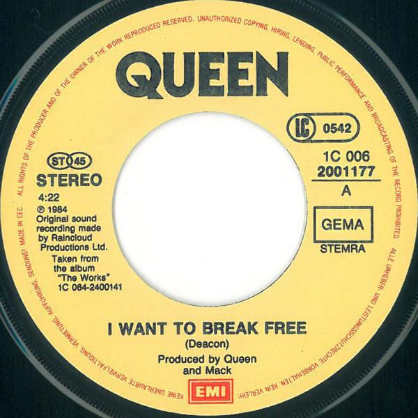 Queen - I Want To Break Free - 7 Inch