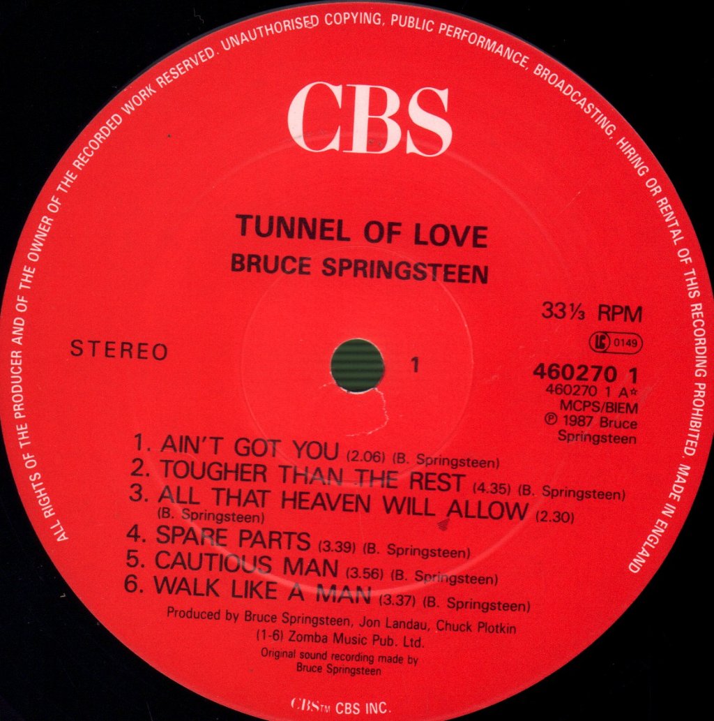Bruce Springsteen - Tunnel Of Love - Lp