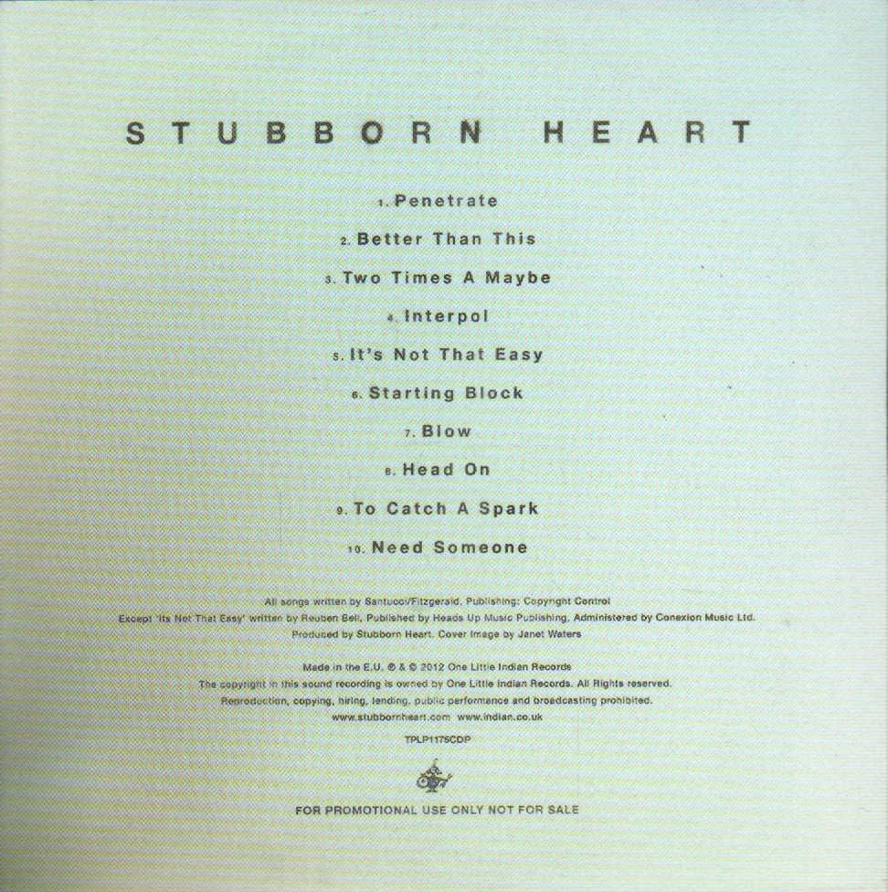 Stubborn Heart - Stubborn Heart - Cd