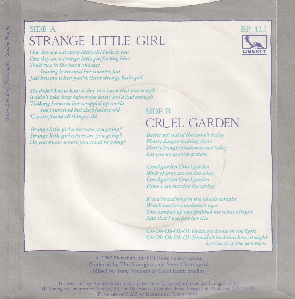 Stranglers - Strange Little Girl - 7 Inch