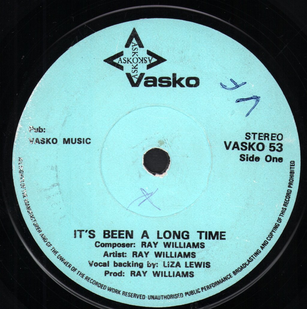 Ray Williams - It's Been A Long Time - 7 Inch