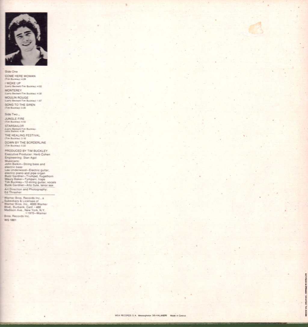 Tim Buckley - Starsailor - Lp