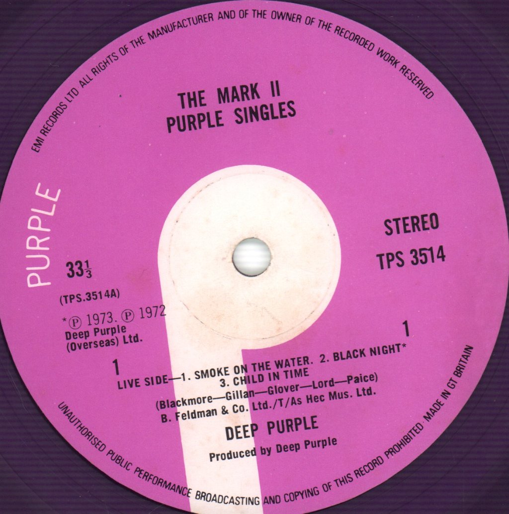 Deep Purple - Mark 2 Singles - Lp