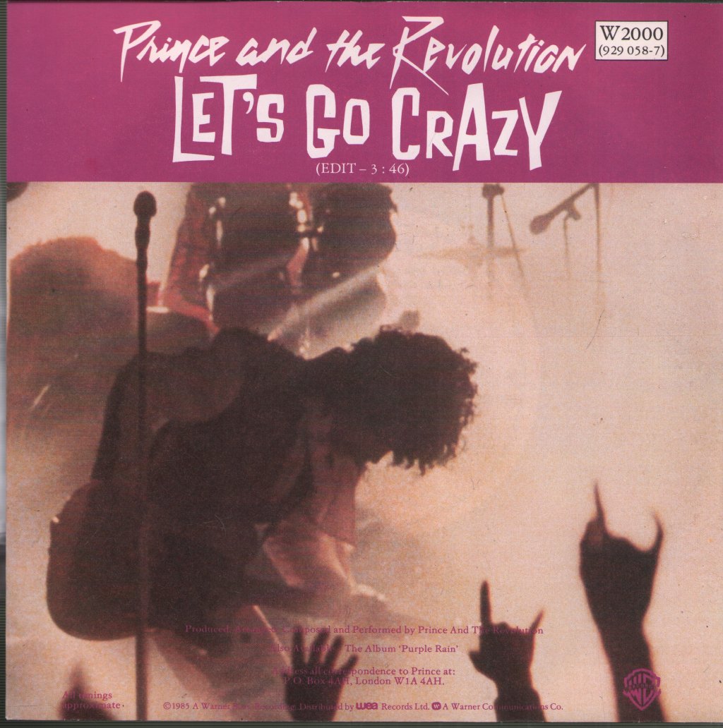 Prince - Let's Go Crazy - 7 Inch