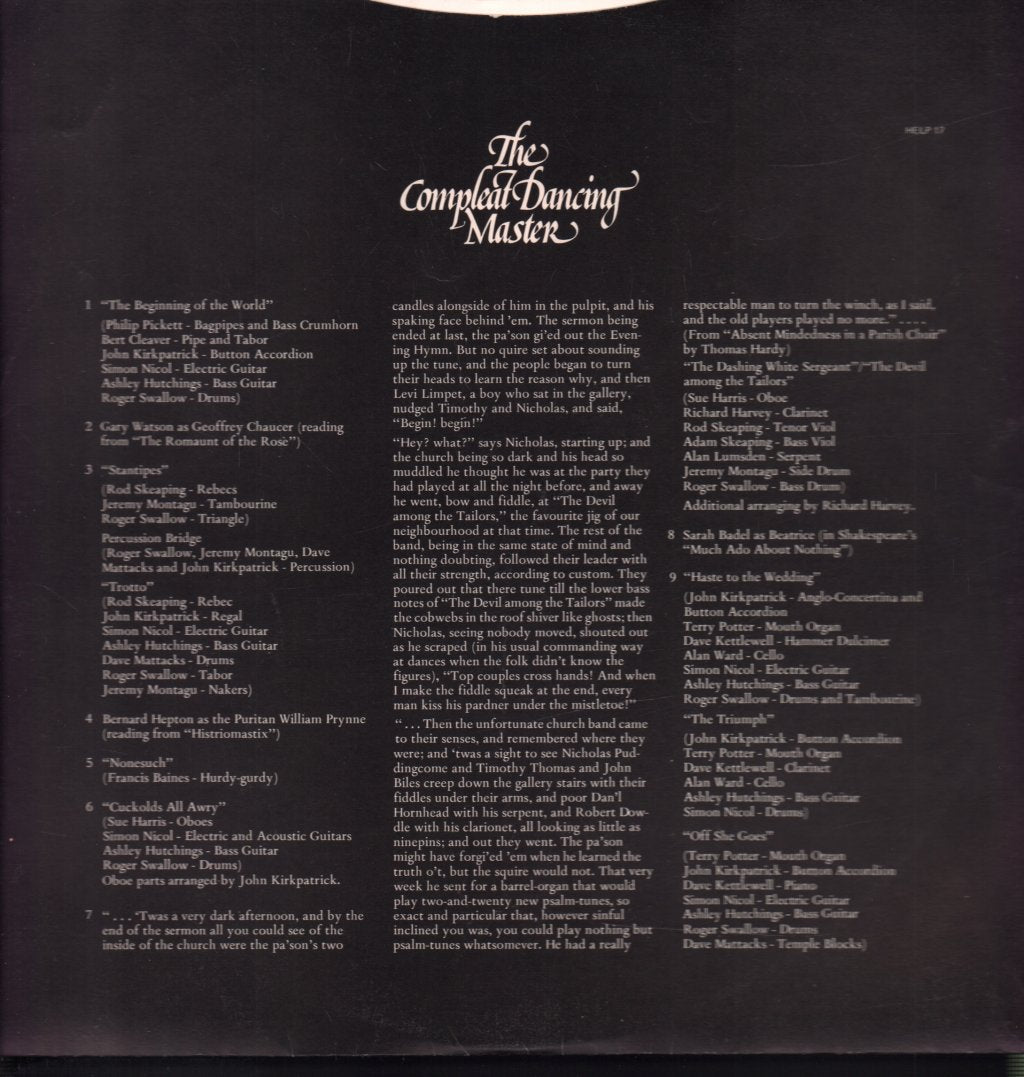 John Kirkpatrick And Ashley Hutchings - Compleat Dancing Master - Lp