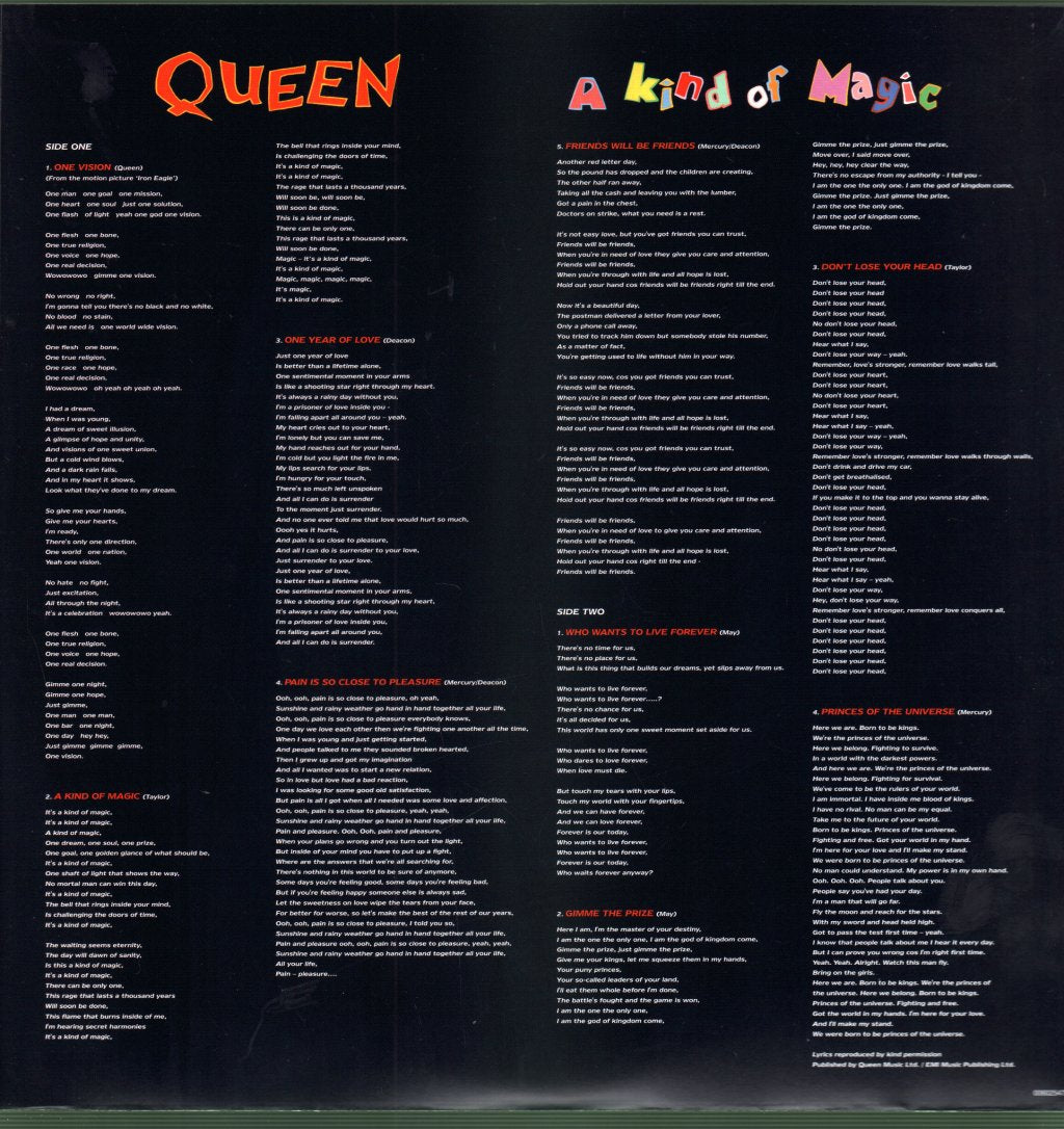 Queen - A Kind Of Magic - Lp