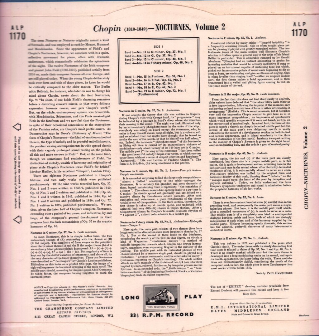 Arthur Rubinstein - Chopin Nocturnes Vol. 2 - Lp