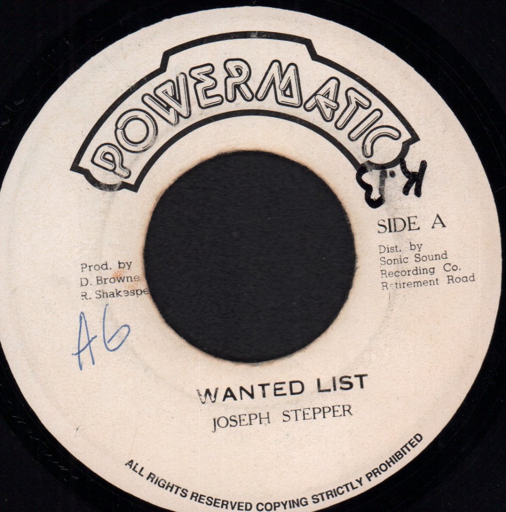 Joseph Stepper - Wanted List - 7 Inch