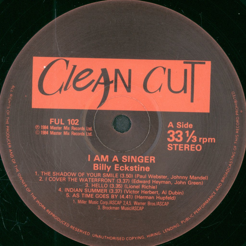 Billy Eckstine - I Am A Singer - Lp