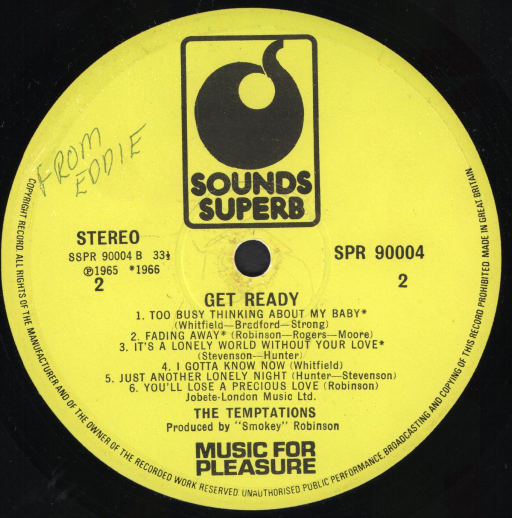 Temptations - Get Ready - Lp