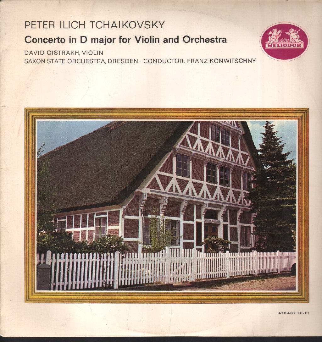 David Oistrakh / Franz Konwitschny / Saxon State Orchestra - Tchaikovsky - Violin Concerto In D / Three Etudes-Caprices / Navarra - Lp