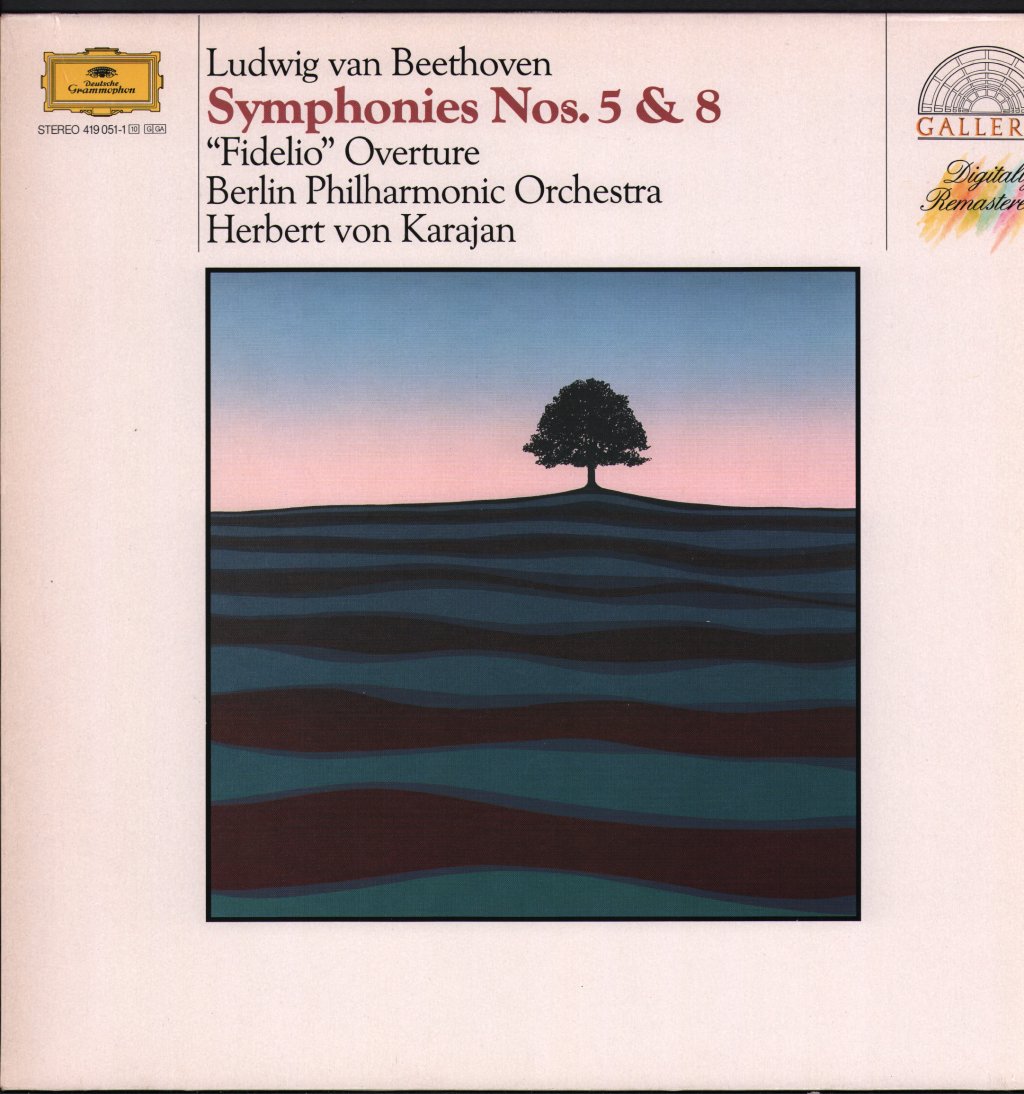 Herbert Von Karajan / Berlin Philharmonic Orchestra - Ludwig van Beethoven - Symphonies Nos. 5 & 8 - Lp