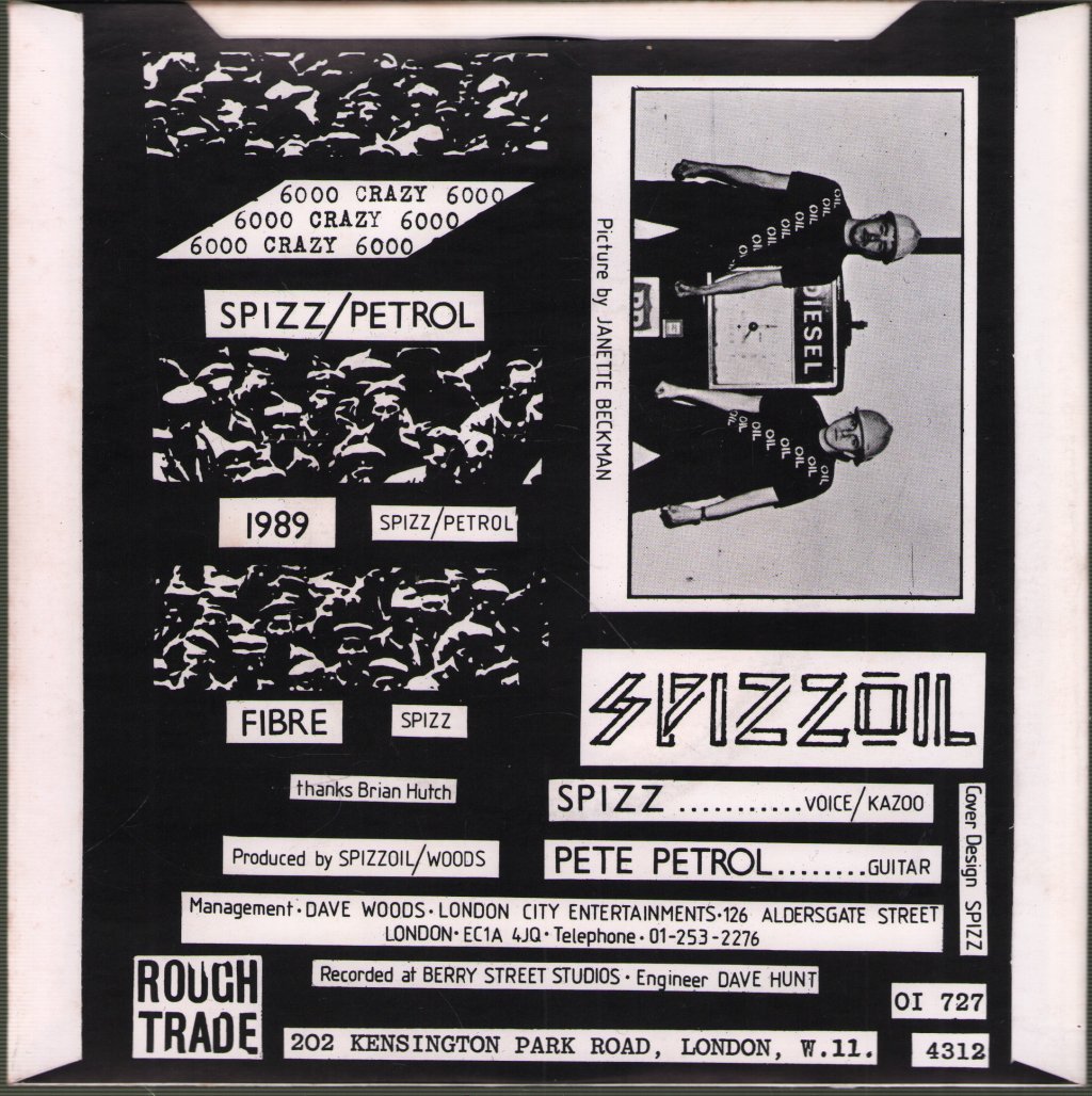 Spizz Oil - 6000 Crazy - 7 Inch