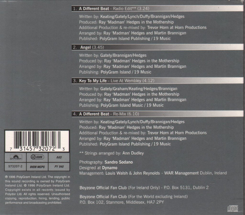 Boyzone (Boy Band) - A Different Beat - Cd