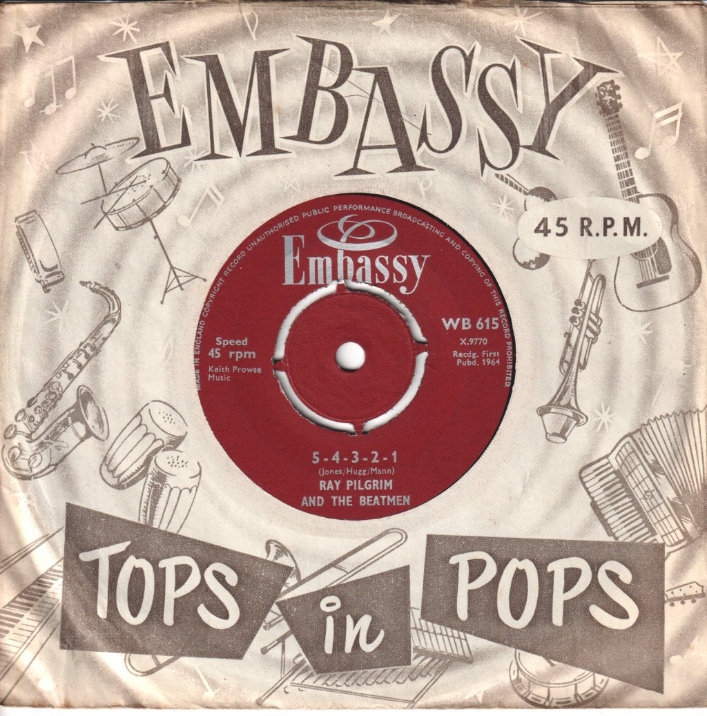 Ray Pilgrim And The Beatmen / The Typhoons - 5-4-3-2-1 / I'm In Love - 7 Inch