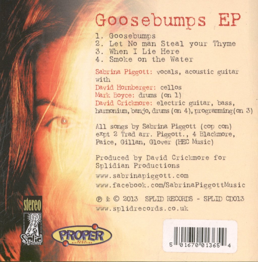Sabrina Piggott - Goosebumps EP - Cd