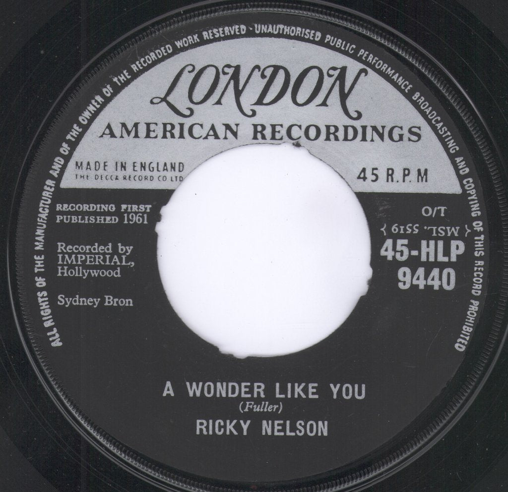 Ricky Nelson - Everlovin' - 7 Inch