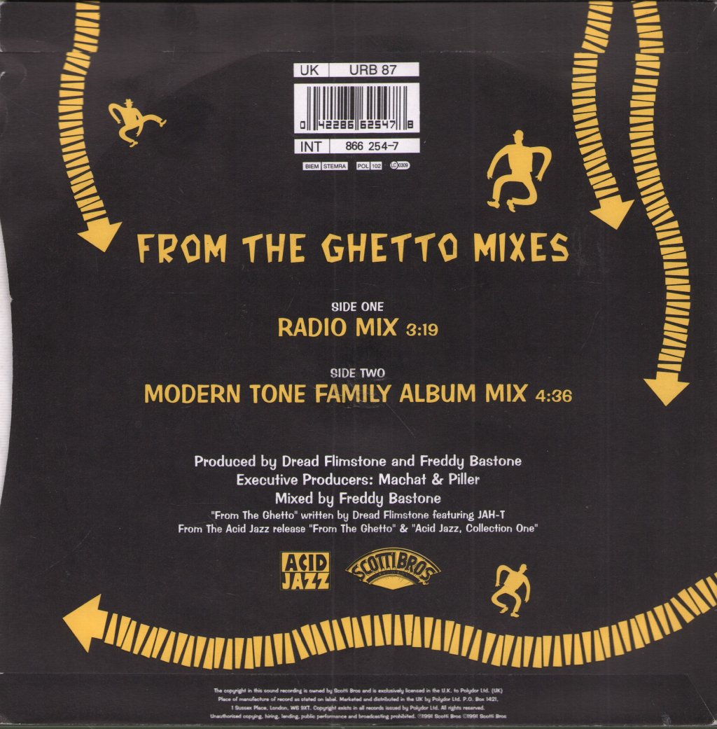 Dread Flimstone And The Modern Tone Age Family - From The Ghetto Mixes - 7 Inch