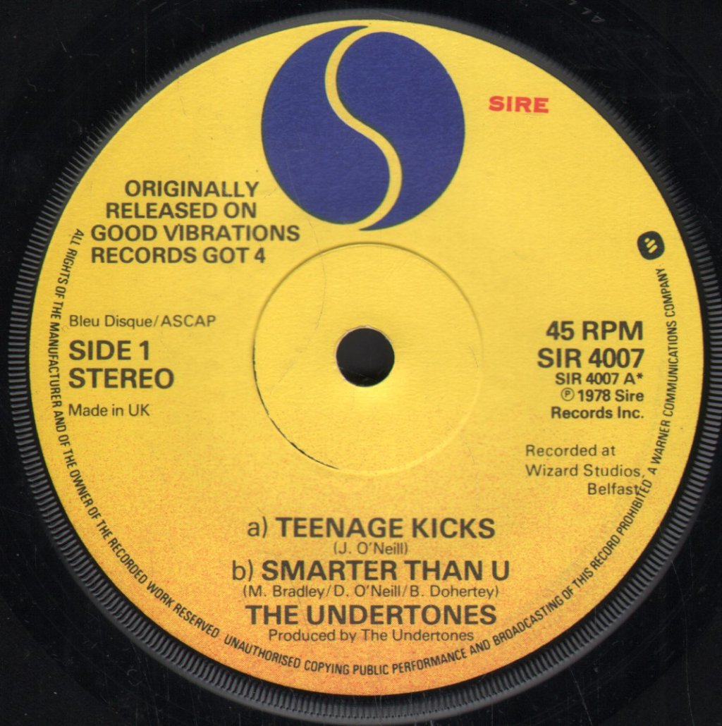 Undertones - Teenage Kicks - 7 Inch