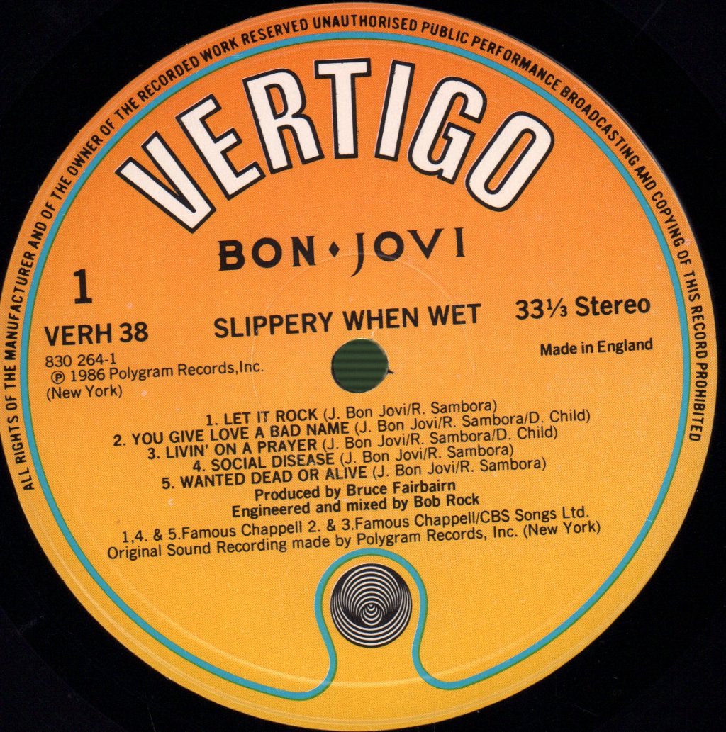 Bon Jovi - Slippery When Wet - Lp