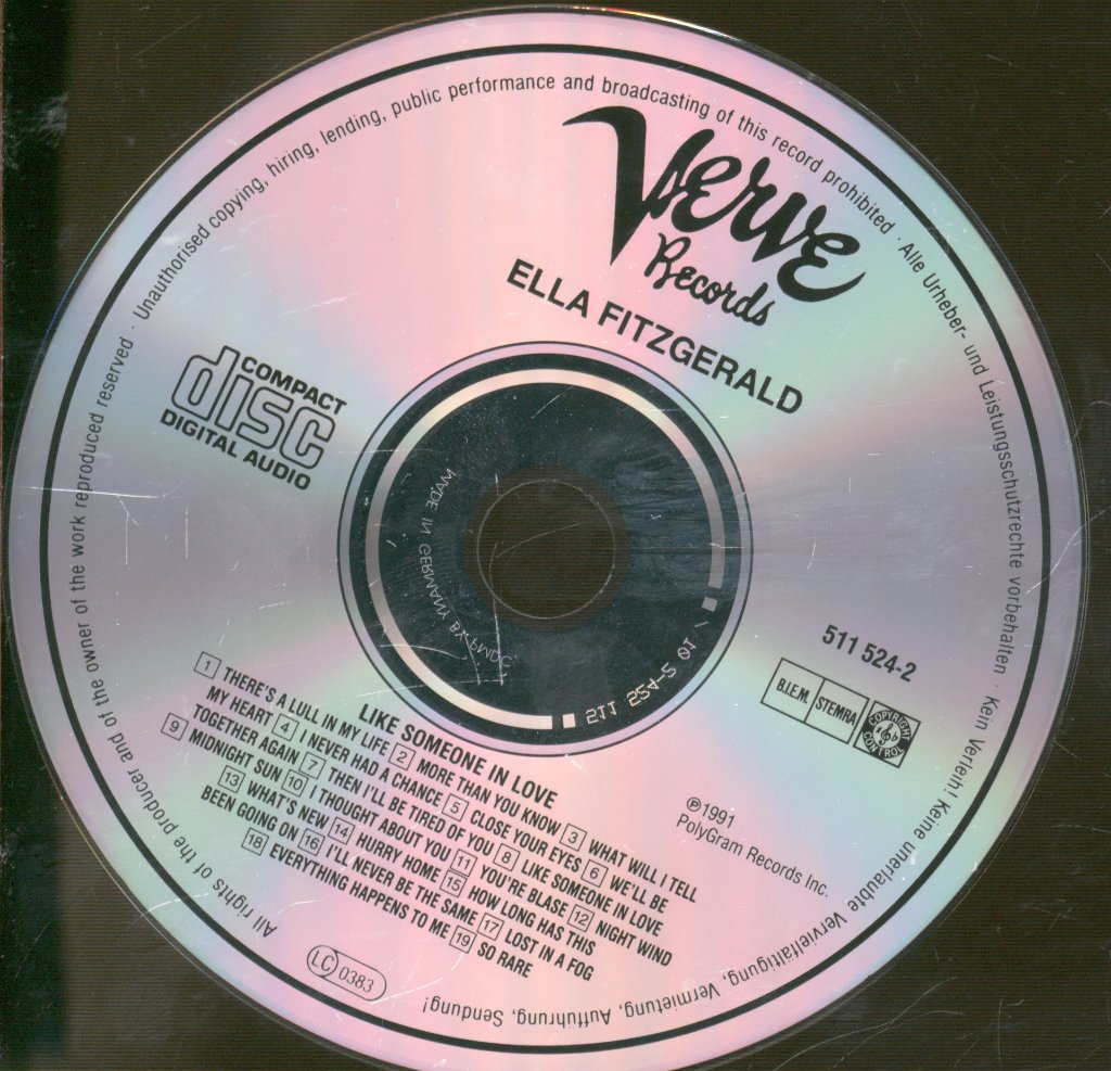 Ella Fitzgerald - Like Someone In Love - Cd