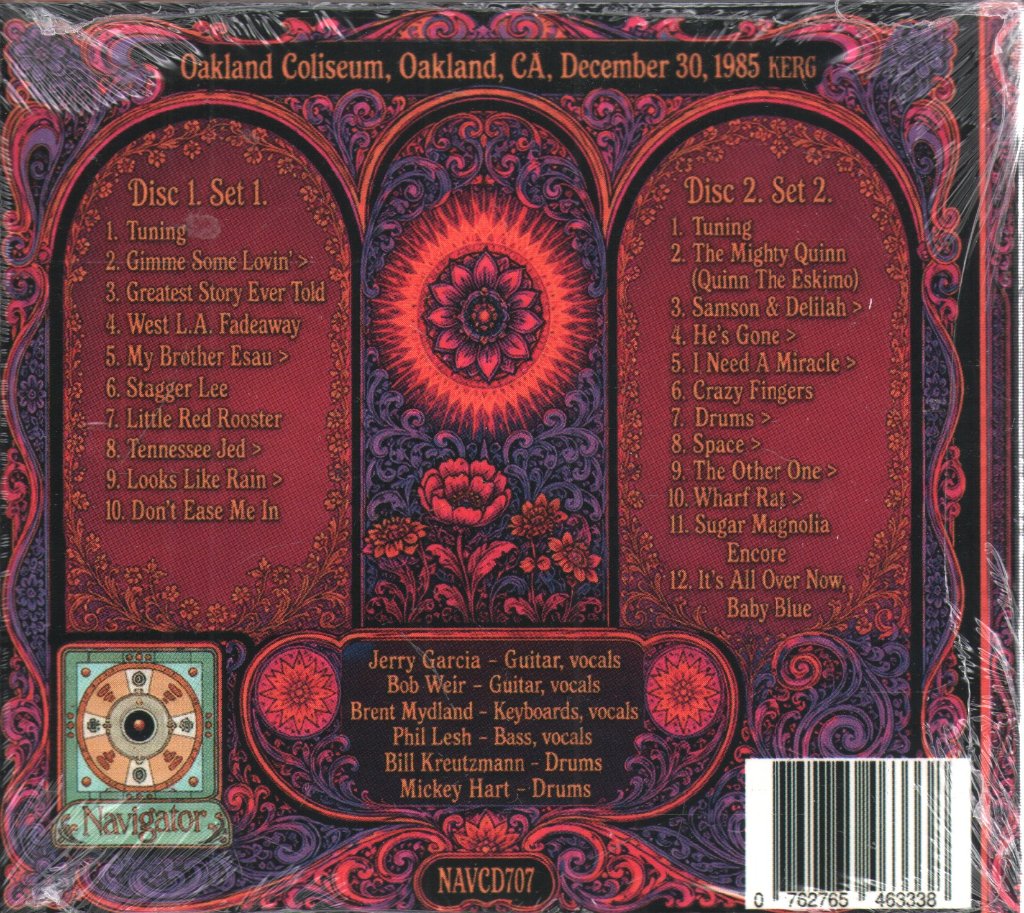 Grateful Dead - A Splendor In the Dark (Oakland Coliseum, CA, December 30, 1985) - Double Cd