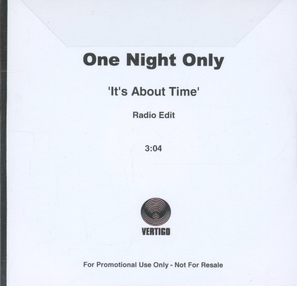 One Night Only - It's About Time - Cdr