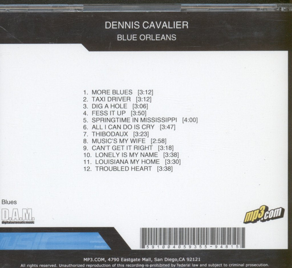 Dennis Cavalier - Blue Orleans - Cd