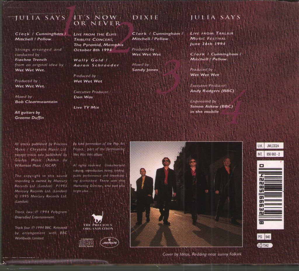Wet Wet Wet - Julia Says - Cd