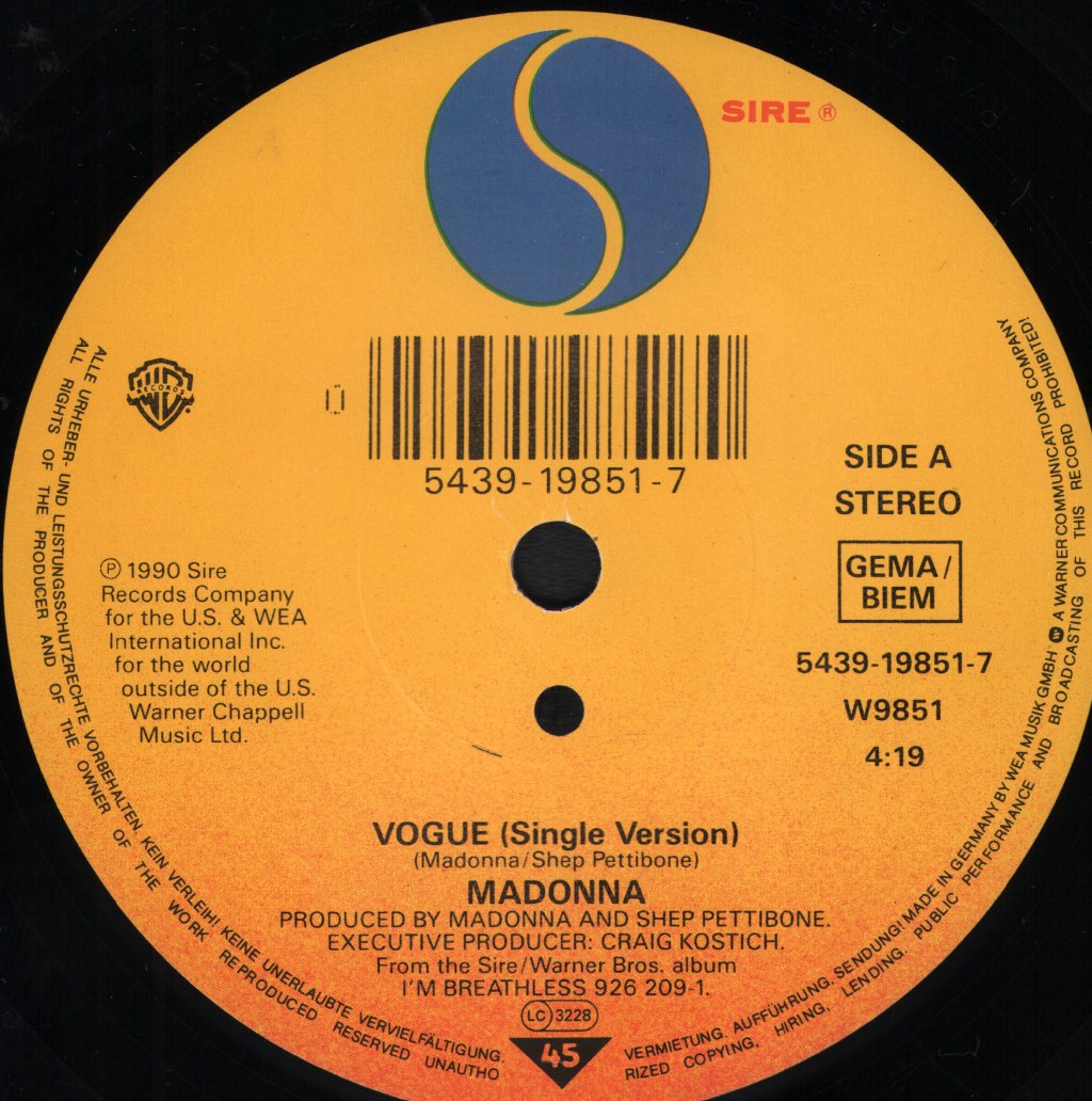 Madonna - Vogue - 7 Inch