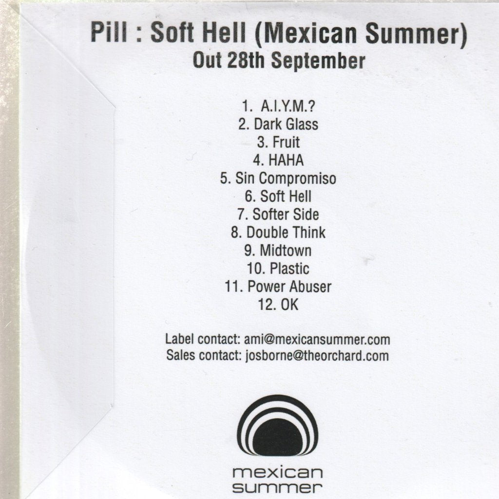 pill (us no wave group) - Soft Hell - Cdr