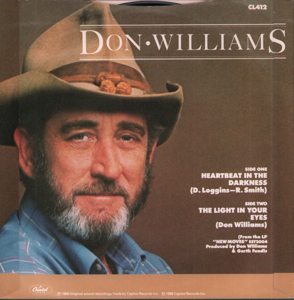 Don Williams - Heartbeat In The Darkness - 7 Inch