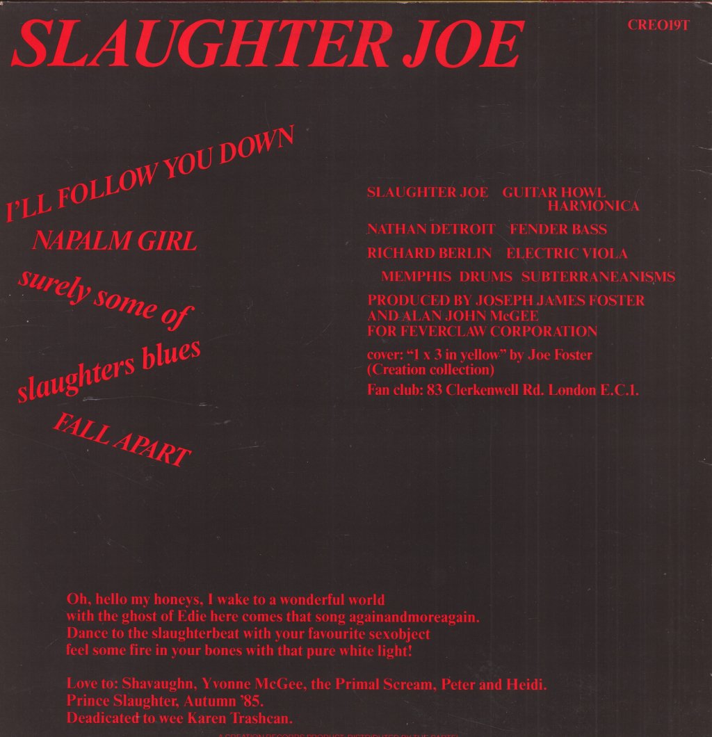 Slaughter Joe - I'll Follow You Down - 12 Inch